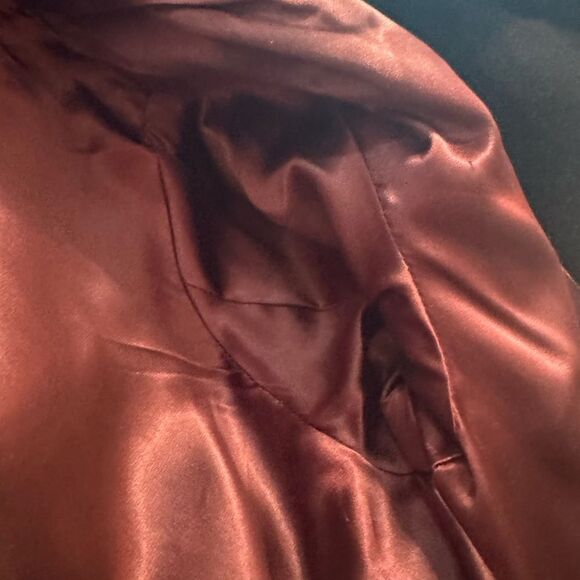 Vintage Youthcraft Brown Velvet Trimmed Wool Trench Coat - Picture 10 of 14